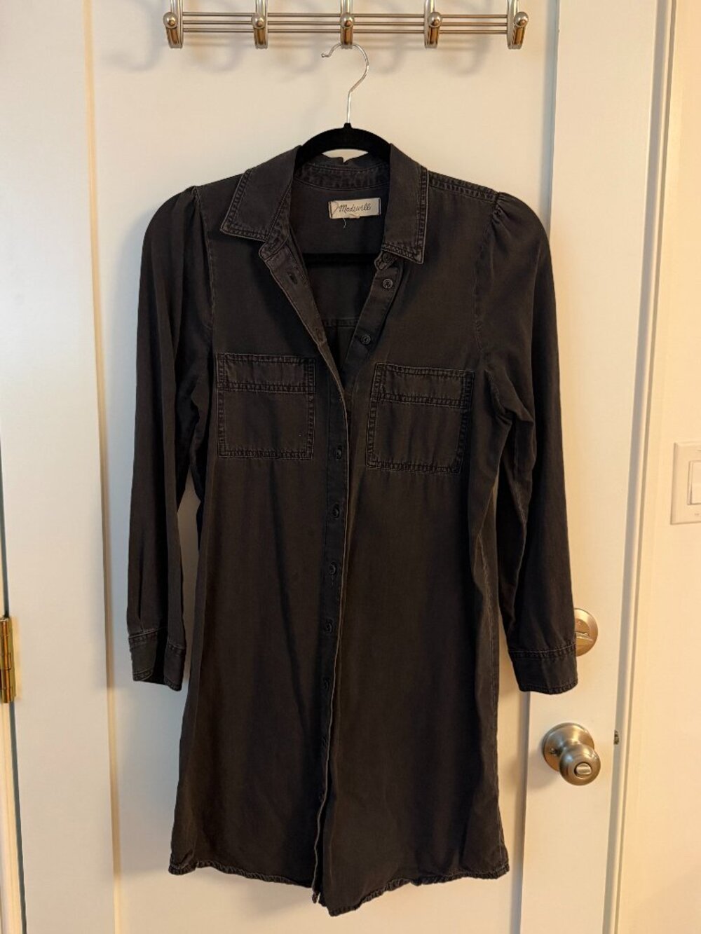 Madewell Charcoal Gray Shirt Dress